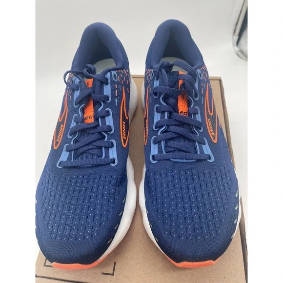 Tried On Brooks Glycerin 20 Men's Blue Orange Running Shoes Size 9.5 D - Picture 11 of 13